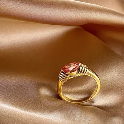 ENFASHION Zircon Elegant Rings For Women Gold Color Engagement Ring 2021 Fashion Jewelry Party Anillos Mujer Wholesale R214102