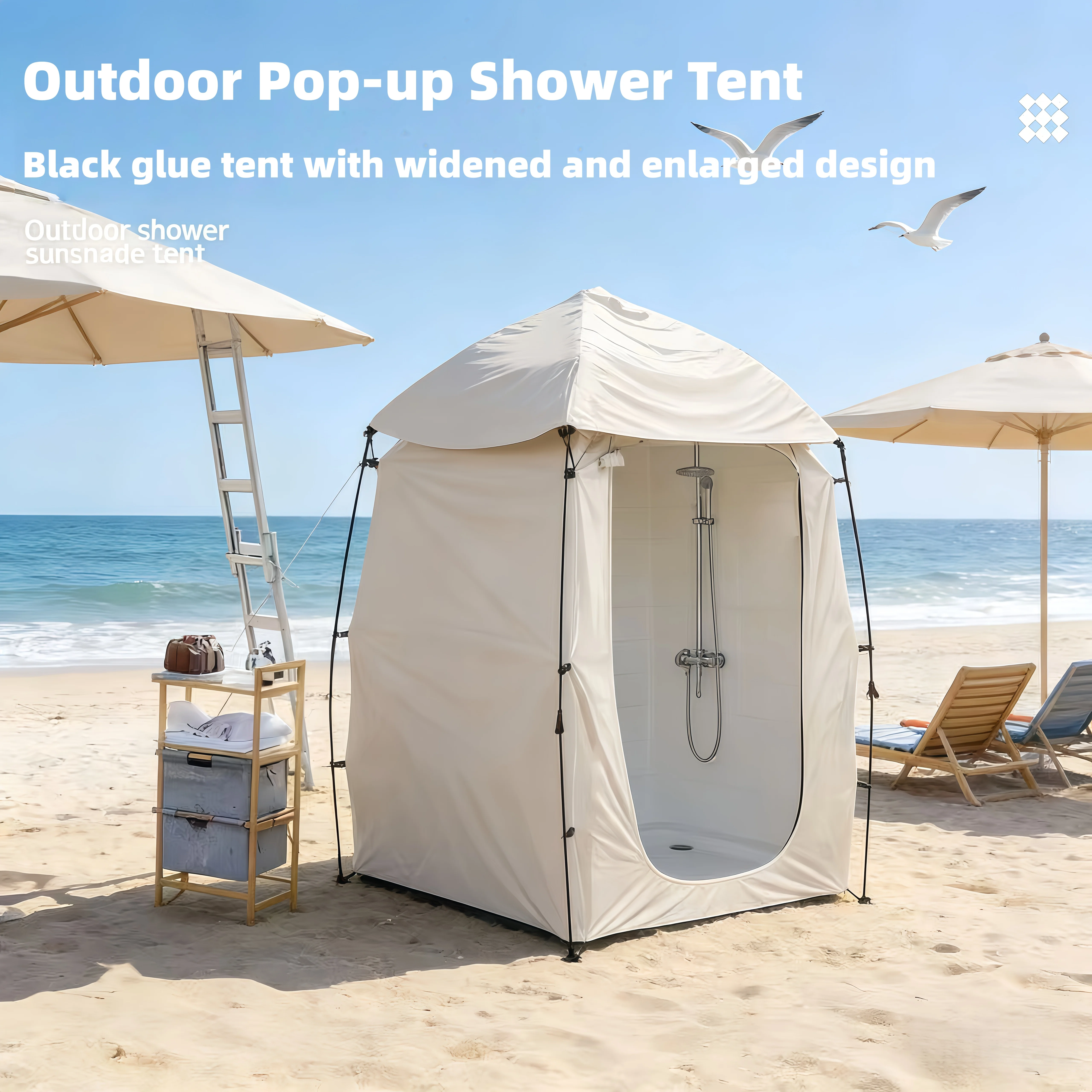 

Портативная утолщенная уличная палатка-трансформер для душа с камуфляжным рисунком, не требующая установки, из ткани Оксфорд