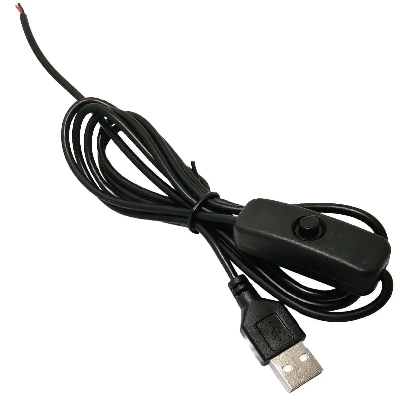 USB Cable with Switch ON/OFF Wire Extension Toggle for USB Lamp USB Fan Power Supply Line LED Strip Dimmin USB Cord 5V 2P