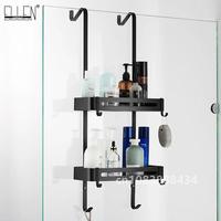 Black Hanging Bath Shelves Bathroom Shelf Organizer Nail-free Shampoo Holder Storage Shelf Rack Bathroom Basket Holder EL5018