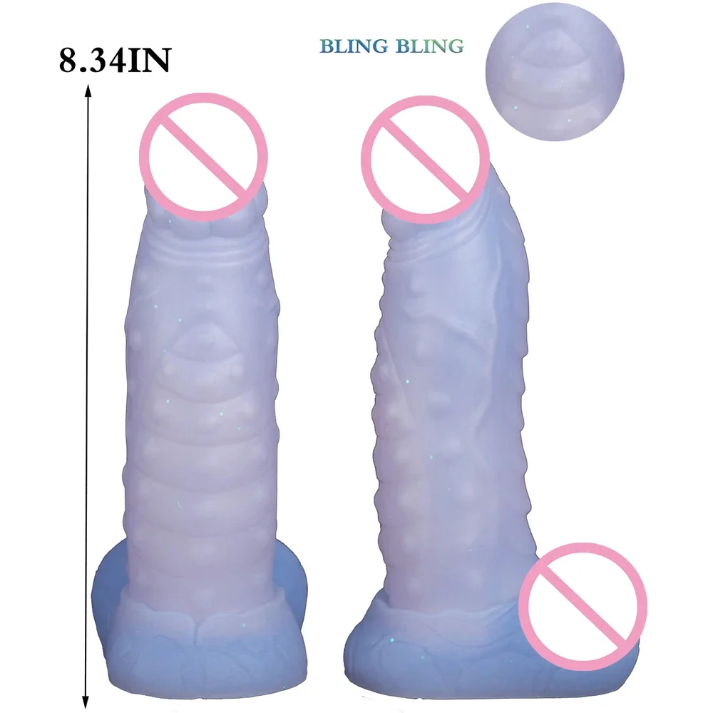 

Monster Alien Anal Dildo Silicone Dildos with Double Balls Penis with Granular Projections on The Surface ButtPlug Adult Sex Toy