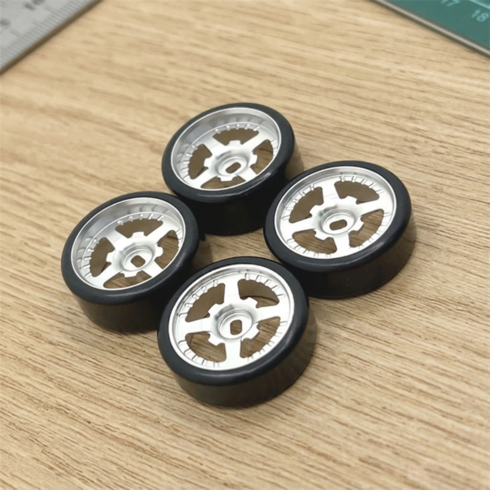 4 Pieces RC Car Drift Wheel 27mm RC Wheel with Metal Hub Long-Lasting Easy to Upgrade for Hobbyists