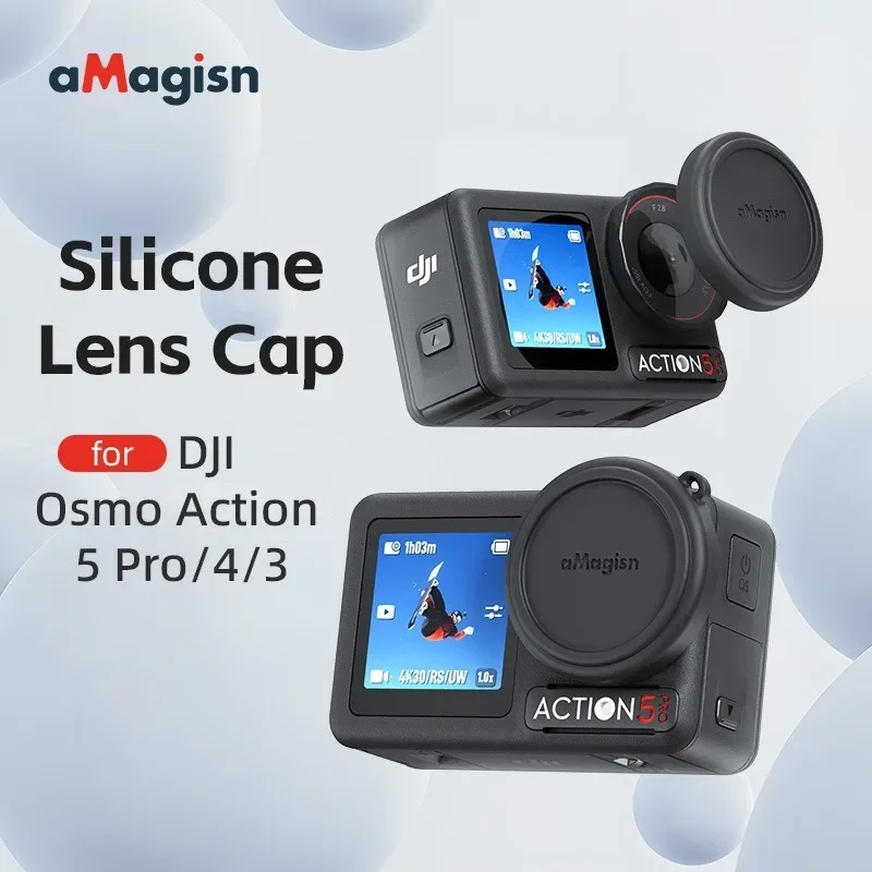 ملحقات حافظة عدسة غطاء العدسة من السيليكون لـ DJI Osmo Action5 Pro