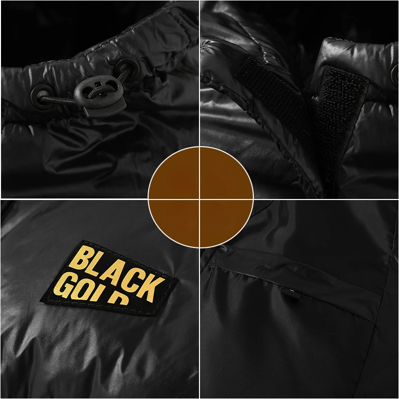 New in Cotton Padded Vest Hooded Zip-up Sleeveless Jacket Male Spring Autumn Warm Casual Coat Fashion Outdoor Truck Work Black