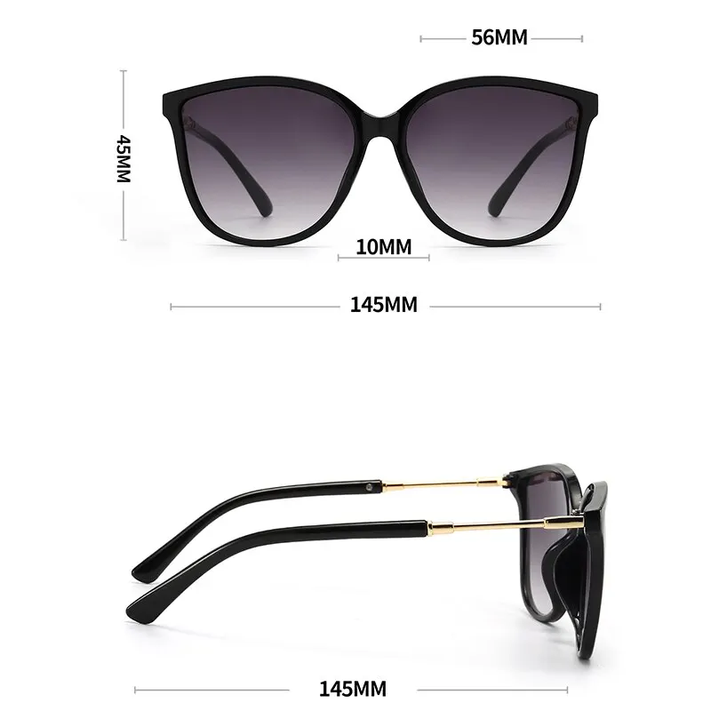 Vintage Cat-Eye Sonnenbrille für Damen, Markendesigner Retro-Spiegelbrille, Modische Fahrerbrille, Oculos De Sol – Detail 5