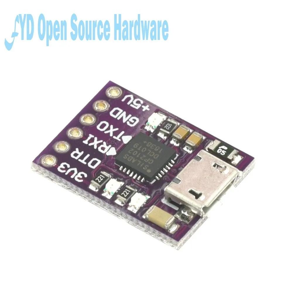 CJMCU CP2102 modul TTL, USB mikro tipe-c ke UART seri 6Pin konverter seri UART STC pengganti FT232