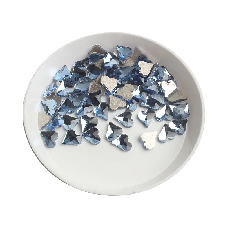 wholesale 6mm Heart INS hot style Flat Back Nail Rhinestone  Special Shaped Crystal Art Stones 3D Personalized Decoration
