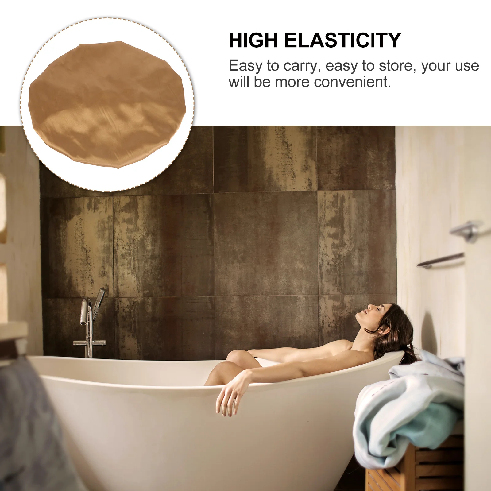 

Double Layer Colored Lace Shower Bath Women Makeup Elastic Cap Soft Comfortable Wide Usage Spa Hair Mask