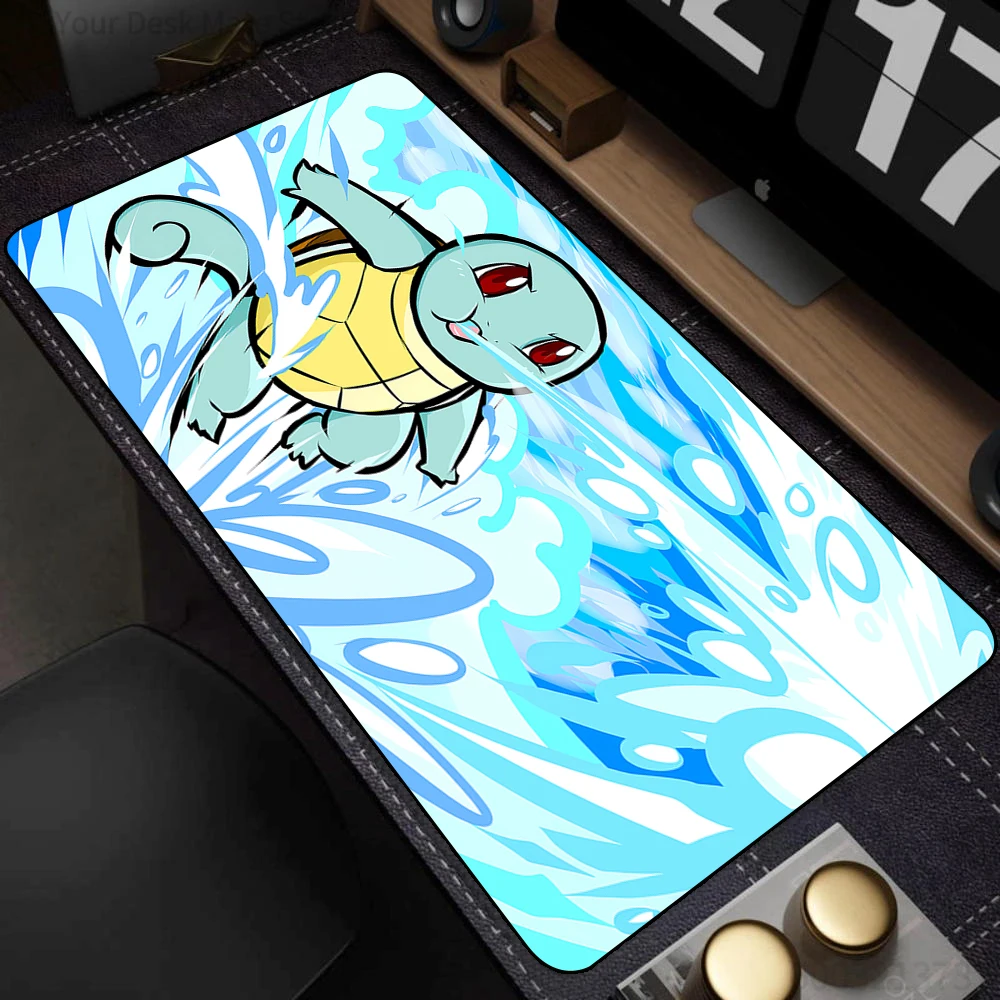 Großes P-Pokemon Gaming-Mauspad - Gamer-Mausmatte für PC-Bürozubehör Schreibtischunterlage mit Tastaturanordnung