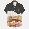 Desert Cactus 3D Print Hawaiian Shirt For Men