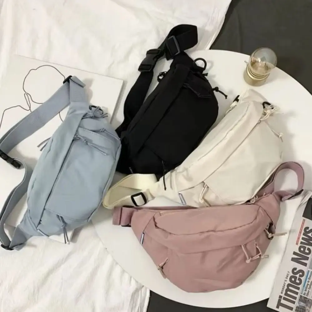 

Nylon Women's Chest Bag Hiking Bag Street Style Shoulder Crossbody Pocket Korean Version Lightweight Crossbody Chest Bag