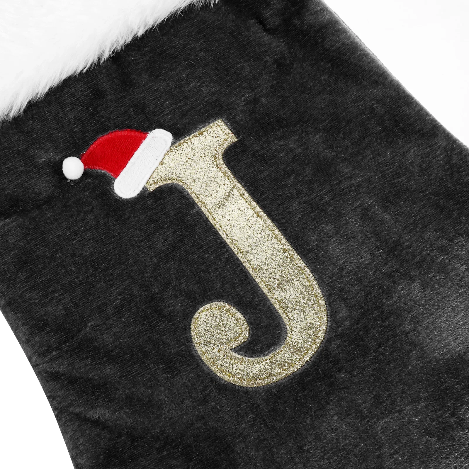 

Christmas Stockings Decorative Socks Large Embroidered Grey Holiday Ornaments Xmas Gift Bags Tree Pendant
