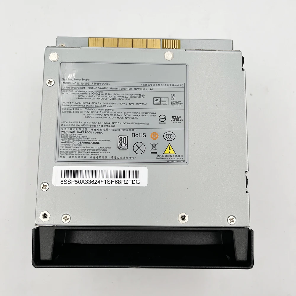 

FSP850-OAWSE FSP850-0AWS 54Y8907 850W Workstation Power Supply for Lenovo P500 P510 P700