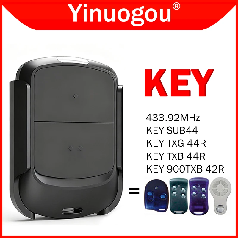

KEY SUB44 TXG-44R TXB-44R 900TXB-42R Garage Door Remote Control Duplicator 433.92MHz Gate Remote Control Transmitter With Clip