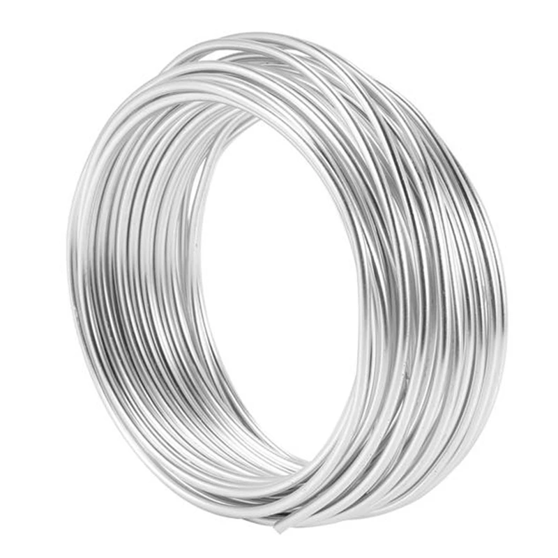 2Pcs Aluminium Wire 10M Craft Silver Wire For Jewellery Making Clay Modelling Bonsai And Model