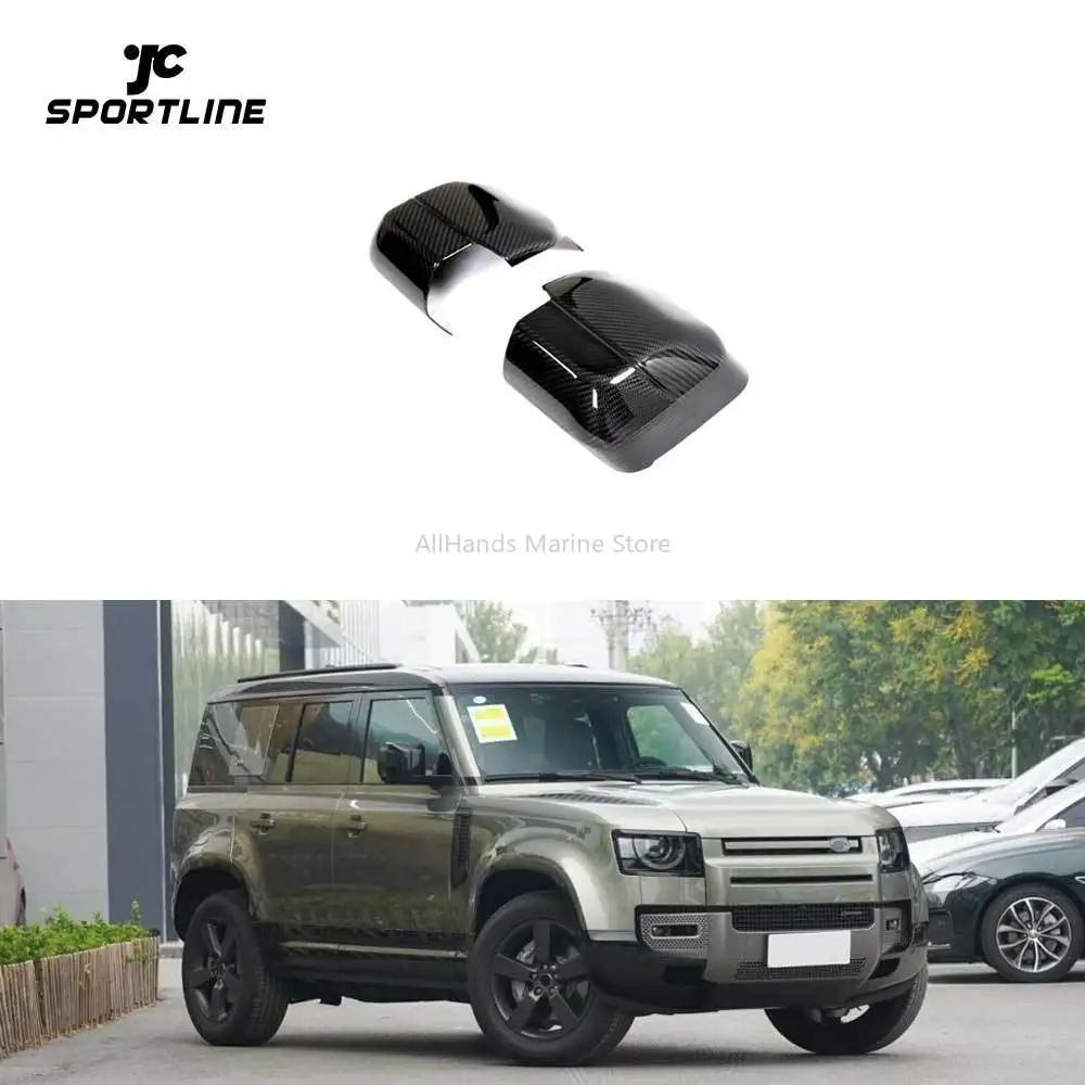 Dry Carbon Fiber Racing Side View Mirrors For Land Rover Defender 110 2020-2023 First Edition Sport Utility 4-Door