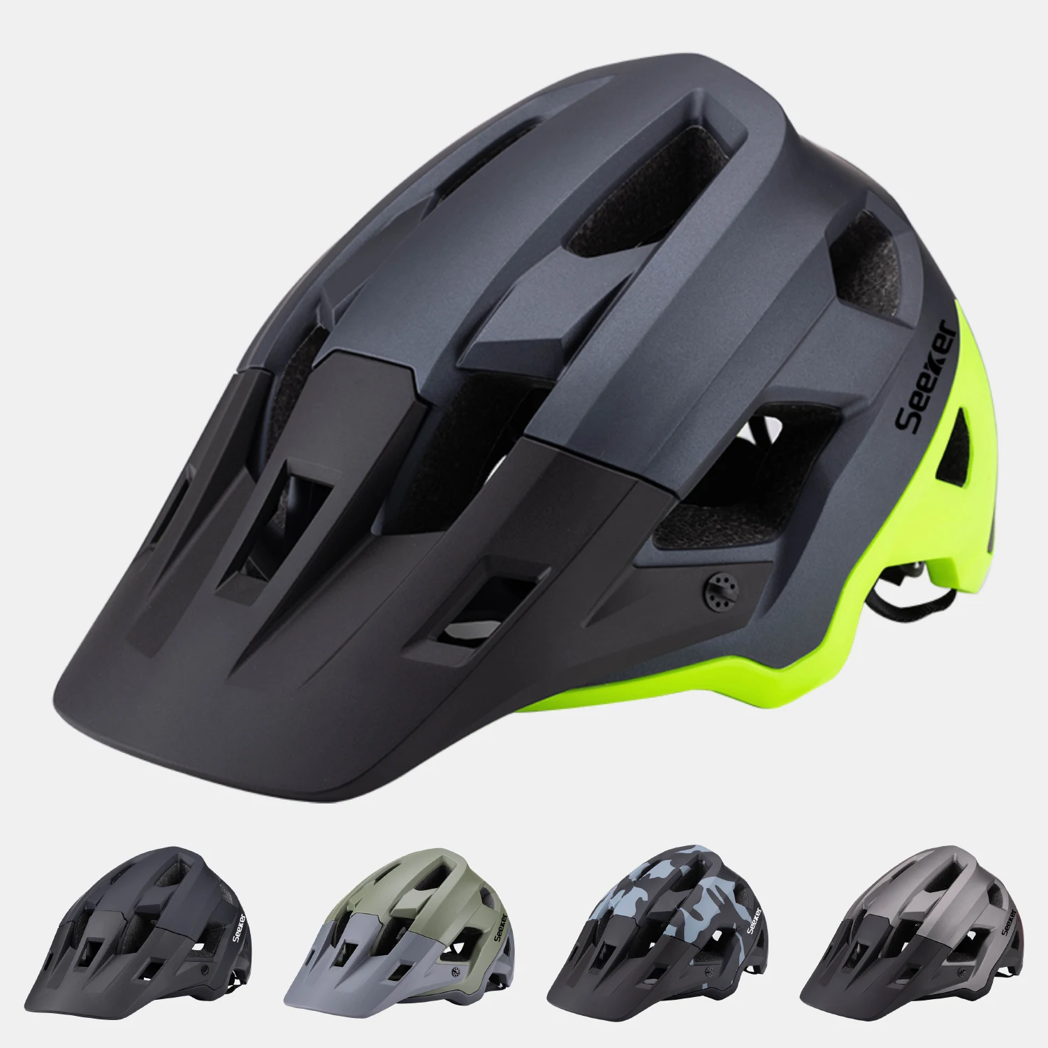 Seeker Mountain Bike Helmet All-in-one Lightweight Road Bike Helmet Adult Men's Women's Speed Cycling Helmet Bicycle Equipment