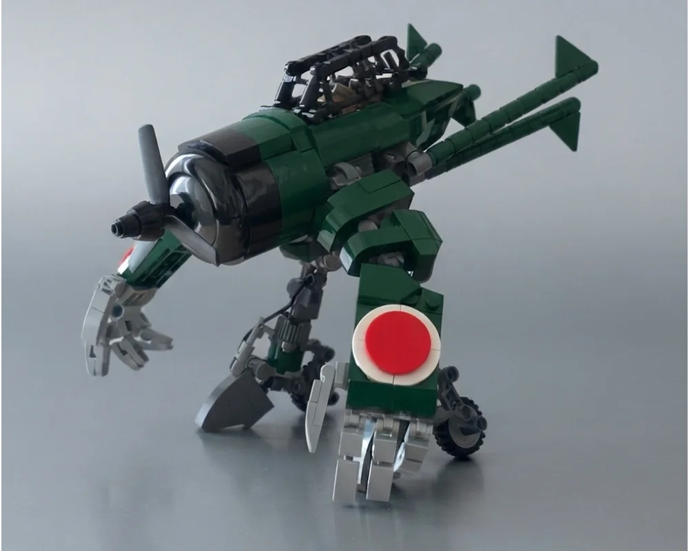 571PCS MOC Retro Propeller Four‑Legged Walker Mecha Robot Model Building Blocks DIY Assembly Adult Collection Desktop Gifts