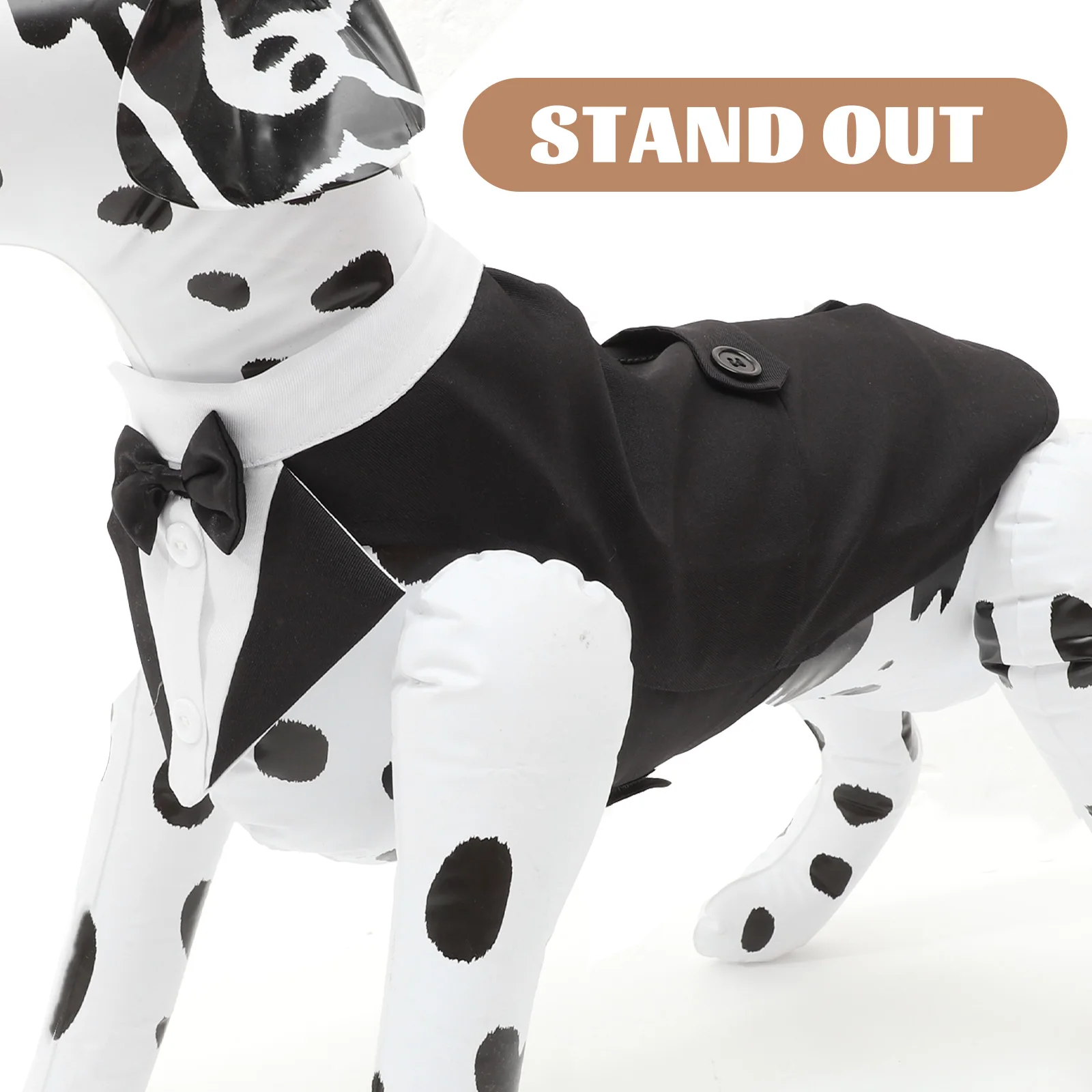 

1 Set Dog Tuxedo Wedding Suit Bandana Bow Formal Pet Costume Accessories For Large Medium Small Dogs Party Birthday Photo Event