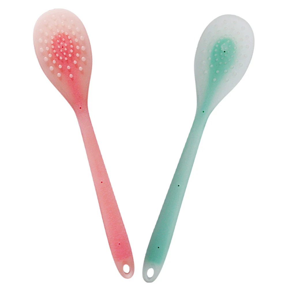 

2Pcs Silicone Meridian Pat Body Care Tool Lightweight Portable Back Massager Muscle Relief Long H Design Powerful Effect