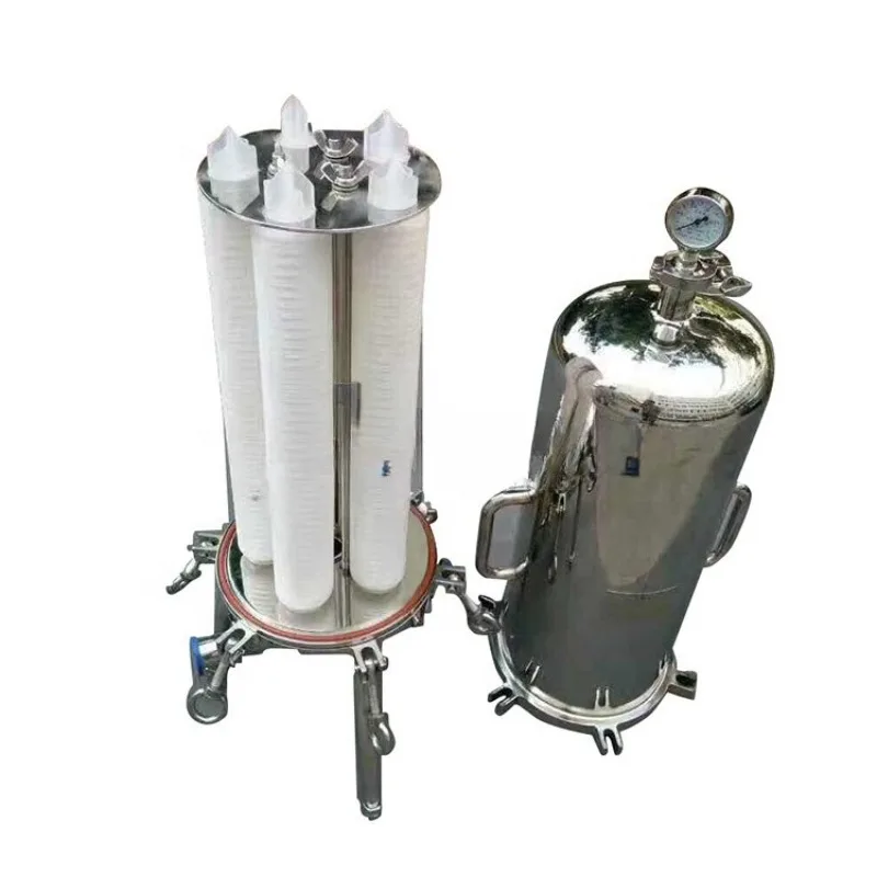 Grado alimenticio 304 o 316 10 "20" 30 "núcleo bebida líquida jugo vino cerveza cartucho filtro carcasa de filtro de acero inoxidable