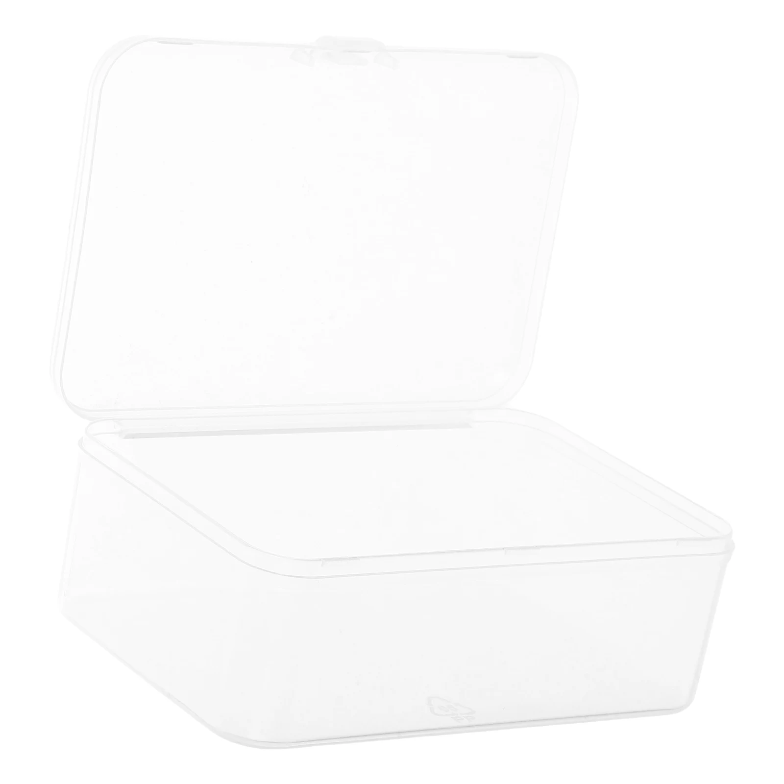 

Clear Plastic Storage Box Hinged Lid Rectangular Small Items Organizer Beads Crafts Accessories Office Travel Stackable