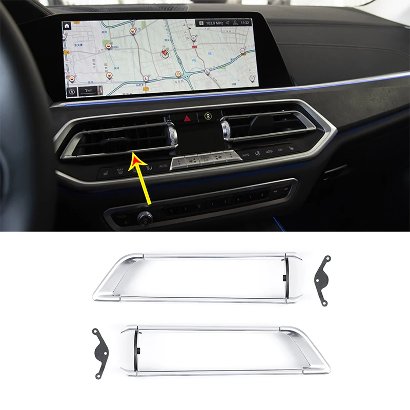 For BMW X5 X6 X7 G05 G06 G07 2018-2021 Interior Central Control Air Outlet Frame Modification Accessories (Replacement Parts)
