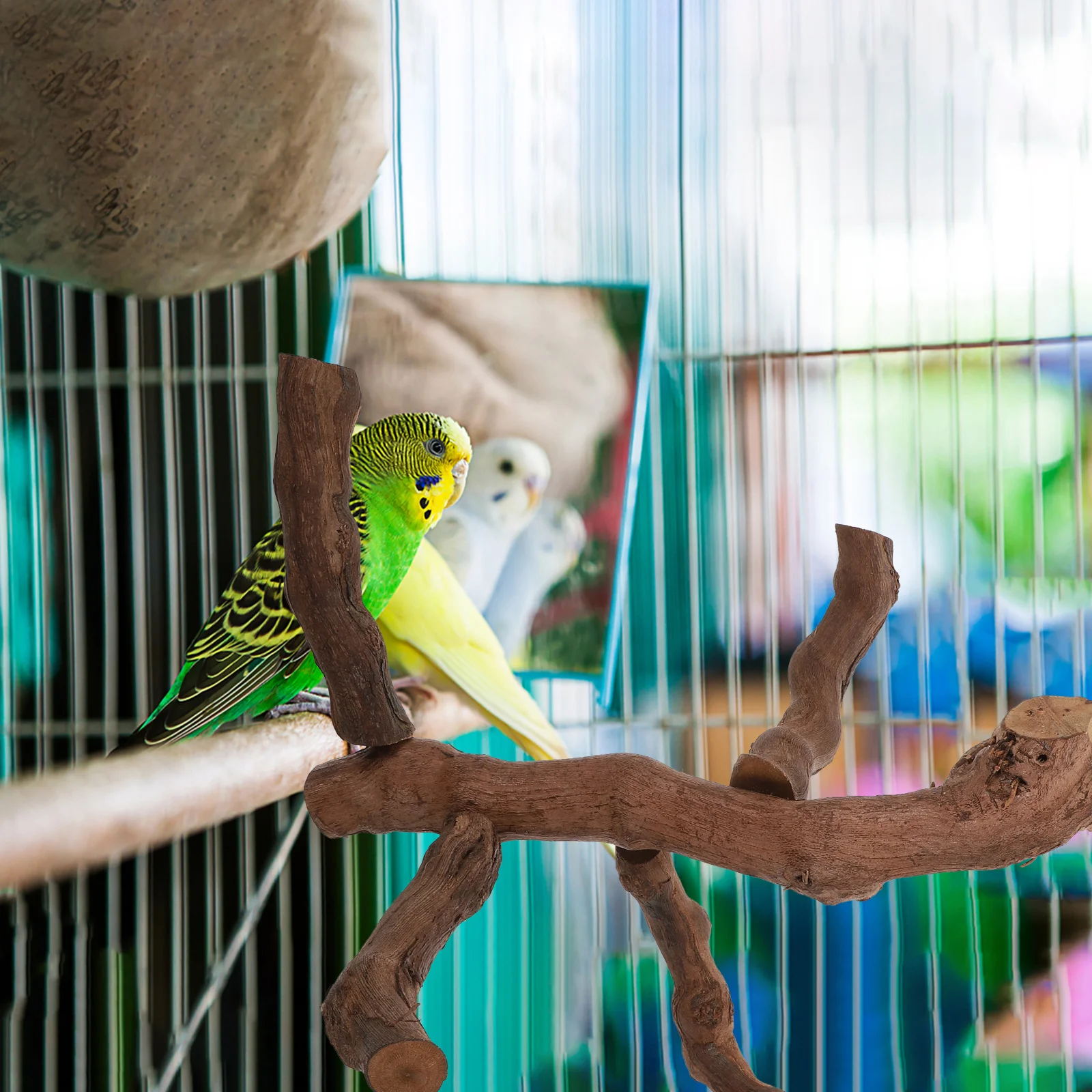 Wood Bird Perch St Parrot Play Cage Accessories Hard Texture Long Lasting Use Claw Rack Pet Gift