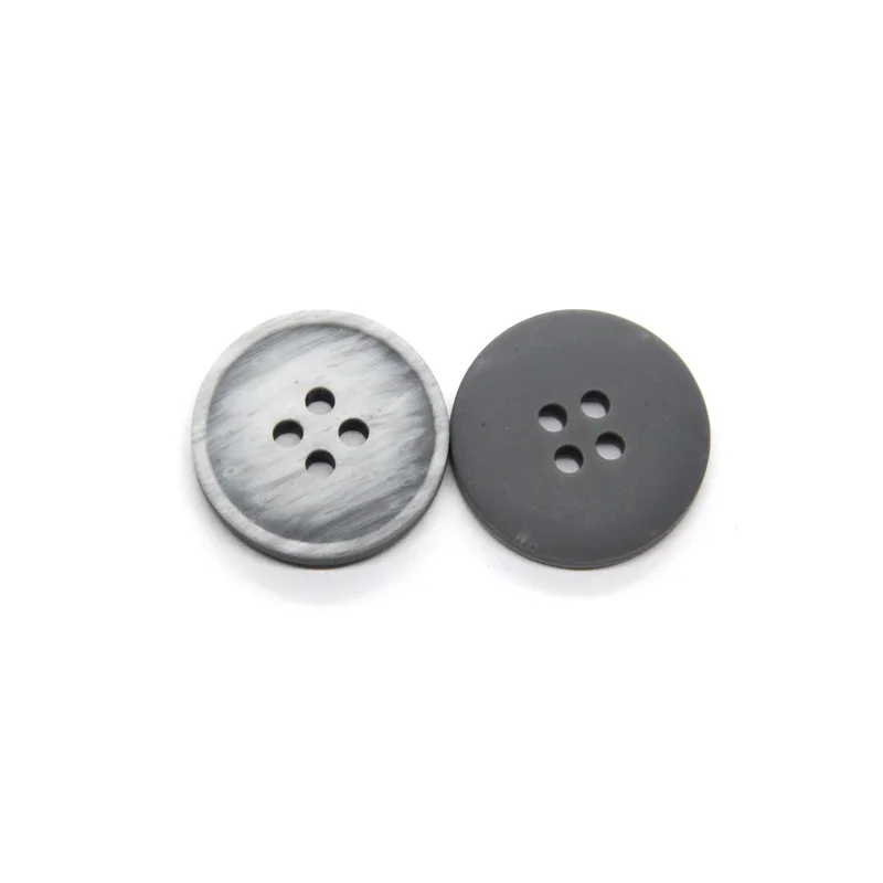 15/20mm Gradient Black Resin Coat Buttons For Clothes Sweaters Suit Fancy Decor 4 Holes Handmade DIY Accessories Wholesale