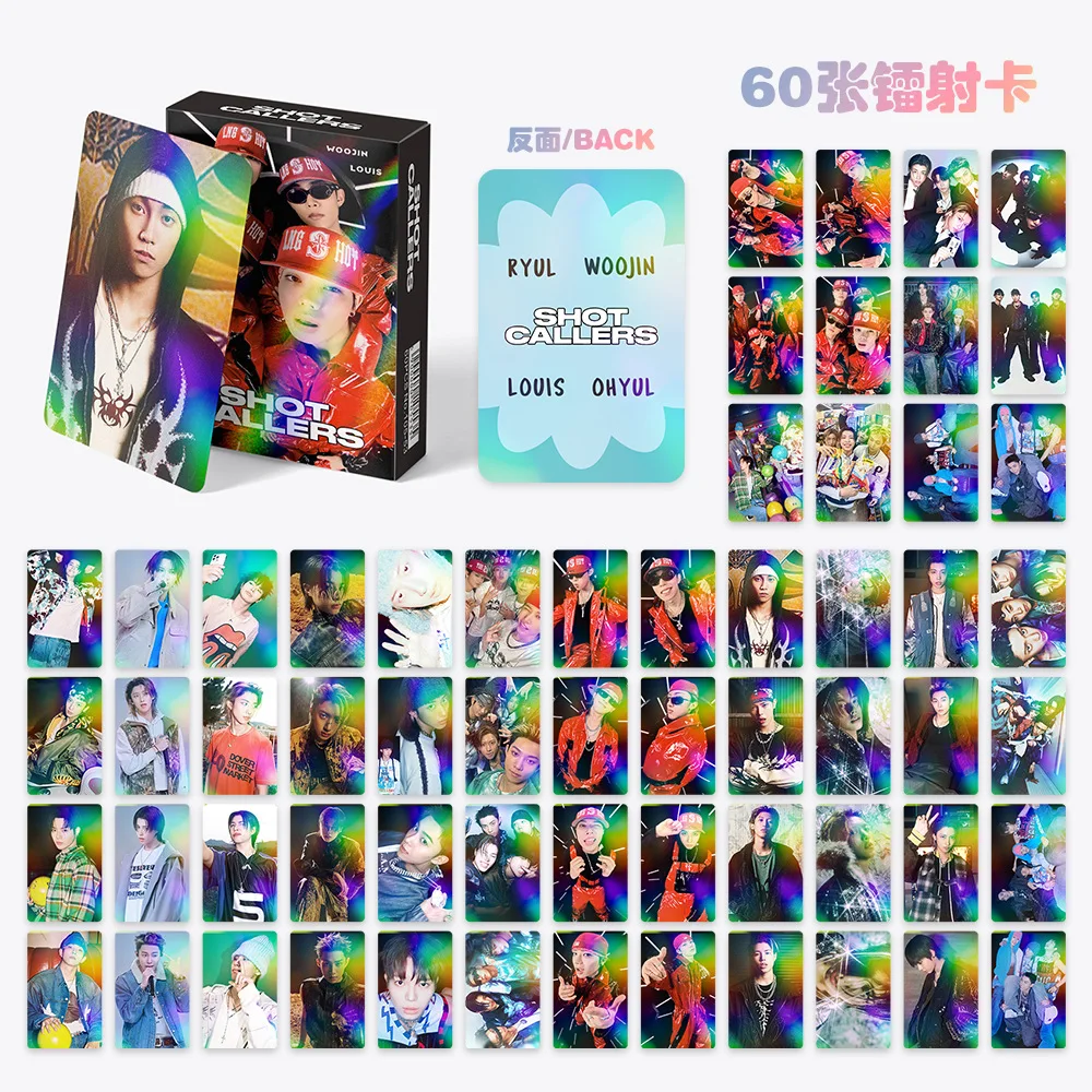 60pcs New Album LNGSHOT SHOT CALLERS Photocards Stickers Kpop Merch Lomo Cards Set Fans Collection Cards Gifts image 3
