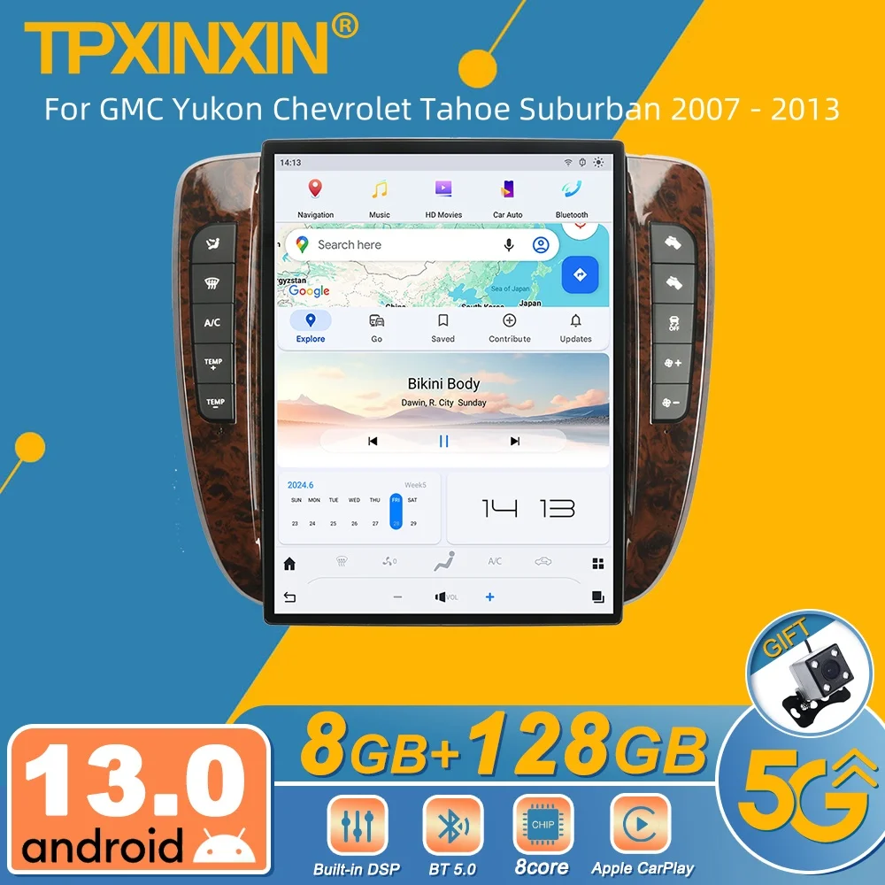 

For GMC Yukon Chevrolet Tahoe Suburban 2007-2013 Android Car Radio Multimedia Video Player Wireless Carplay Autoradio Stereo GPS
