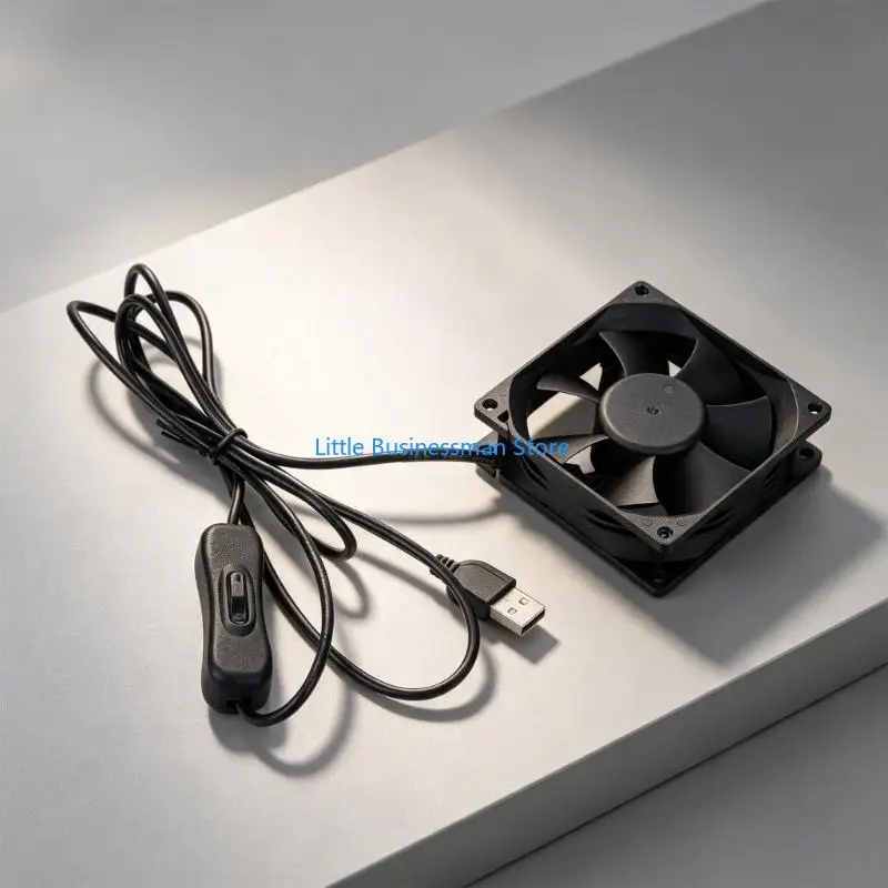 Router-Kühl-USB-Lüfter 80 mm 8025-Lüfter mit Kabelsteuerung und gleichmäßigem Luftstrom M76A – Detail 4