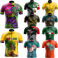 Mexico Pro Team Cycling Jersey for Men, Breathable Short Sleeve, Bib Shorts, Durable 20D Gel Pad, Mountain Bicycle Clothing, New