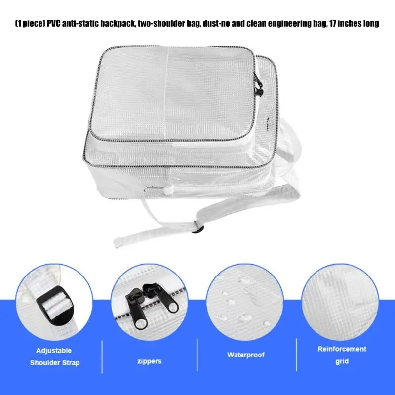 652F Ergonomic Cleanroom Tool Bag Anti Statics PVC Backpack for Long Lasting Use