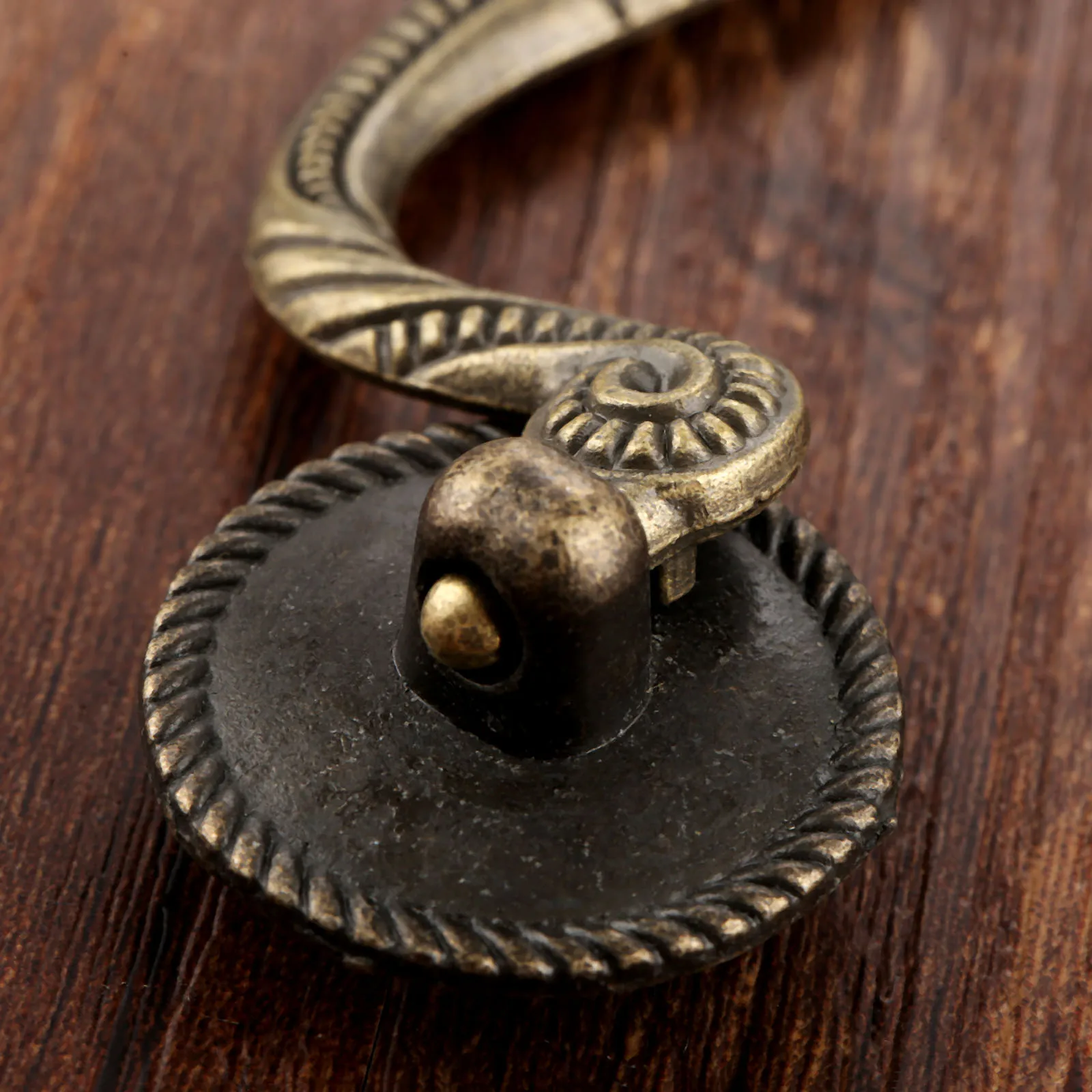 1pc Retro Knob Cupboard Door Kitchen Cabinet Wood Jewelry Box with screws 129*55mm Furniture Hardware