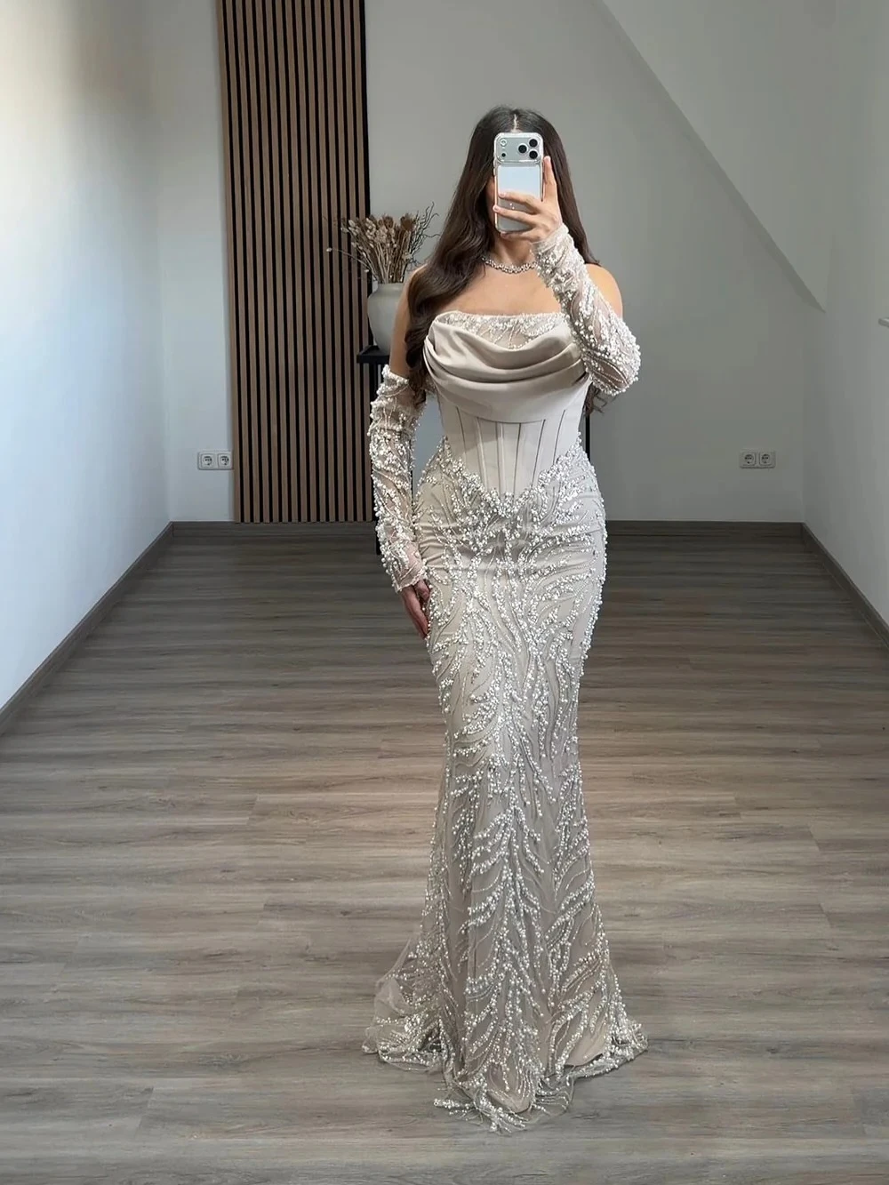 

Contessa Custom Off Shoulder Corset Evening Dress Chic Robes De Soirée Elegant Red Carpet Gala Night Beaded Formal Evening Gowns
