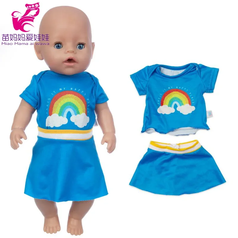 Baby Doll Dress motivo floreale 16 pollici Reborn Dolls Clothes Summer Dress giocattoli per bambini indossa