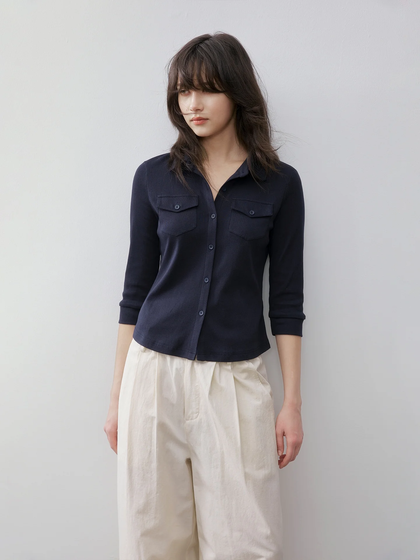

Nomumad Spring Summer New Style Women's Knitted Cotton Linen Blend Shirt Waist Cinching mid Sleeve Outerwear Breathable Comfo...