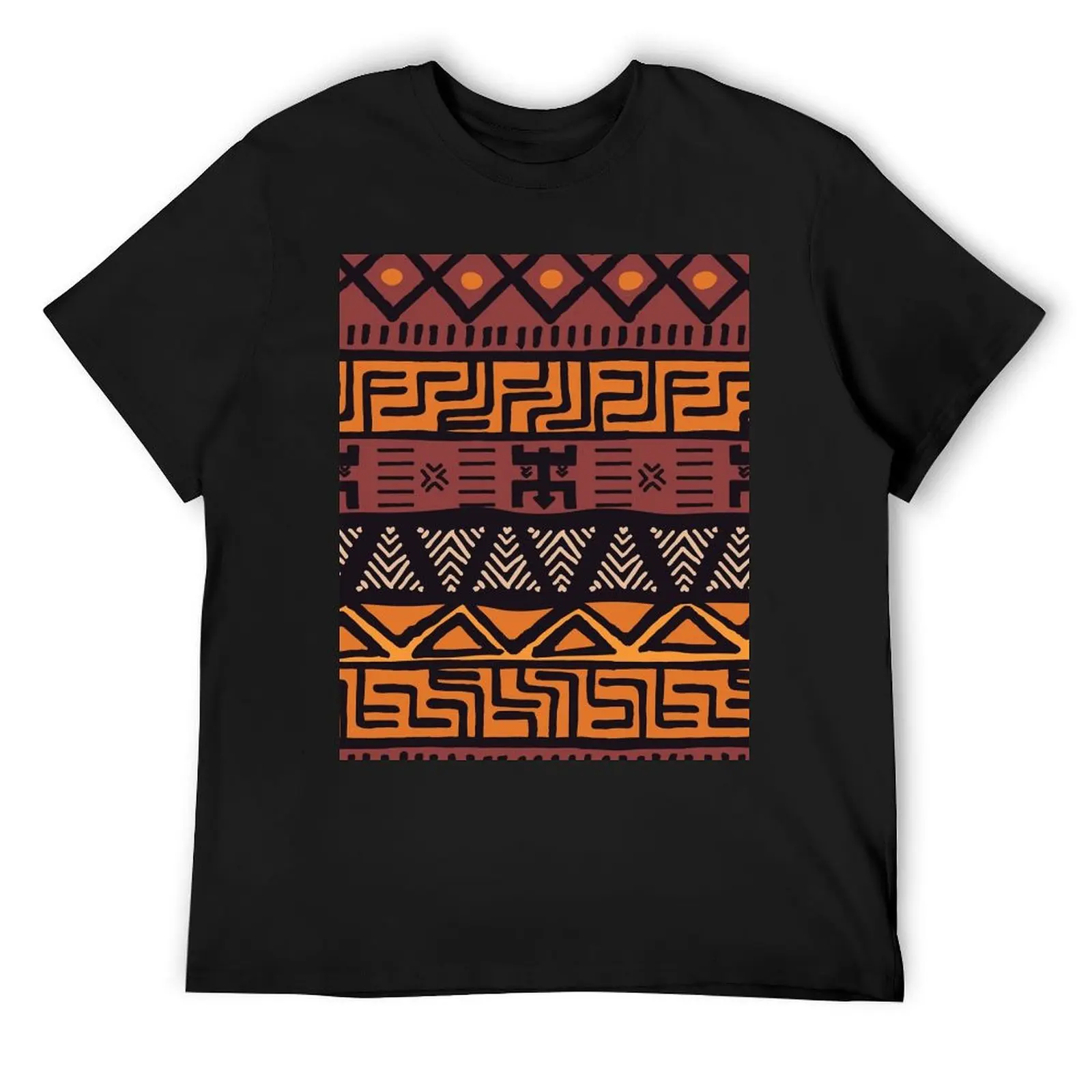 African Tribal Mudcloth Pattern T-Shirt kawaii clothes designer shirts plus sizes luxury clothes men