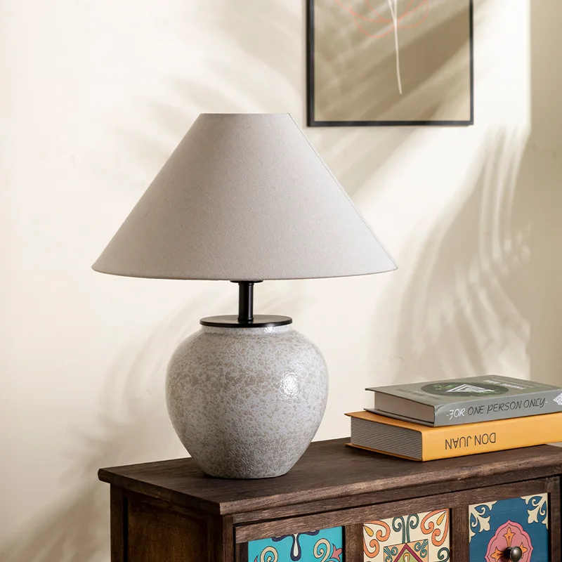 Japanese Wabi Sabi Style LED Floor Lamps Designer Ceramic Desk Lamp Living Room Homestay Bedroom