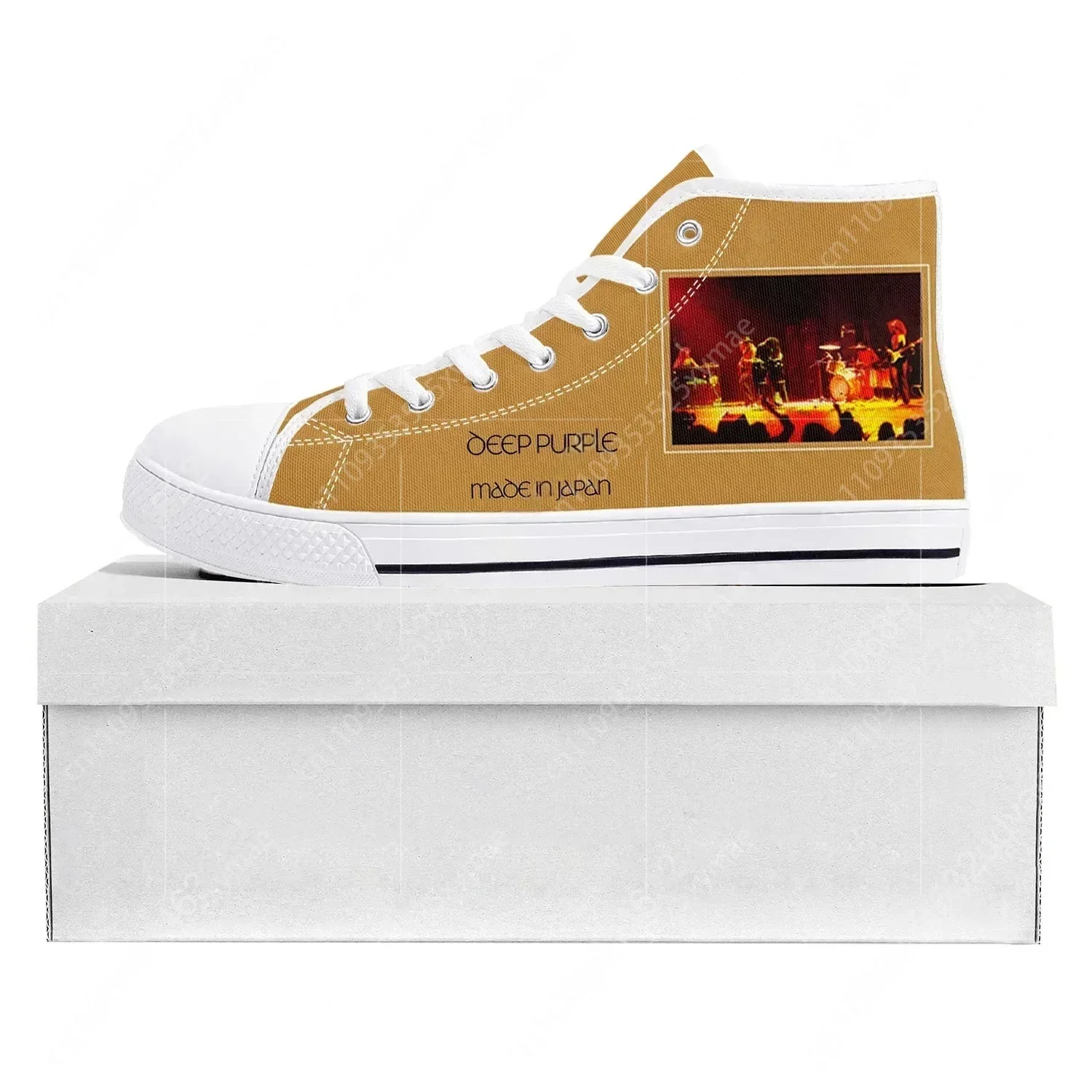 Deep Purple Heavy Metal Rock Band High Top High Quality Sneakers Mens Womens Teenager Canvas Sneaker Couple Shoes