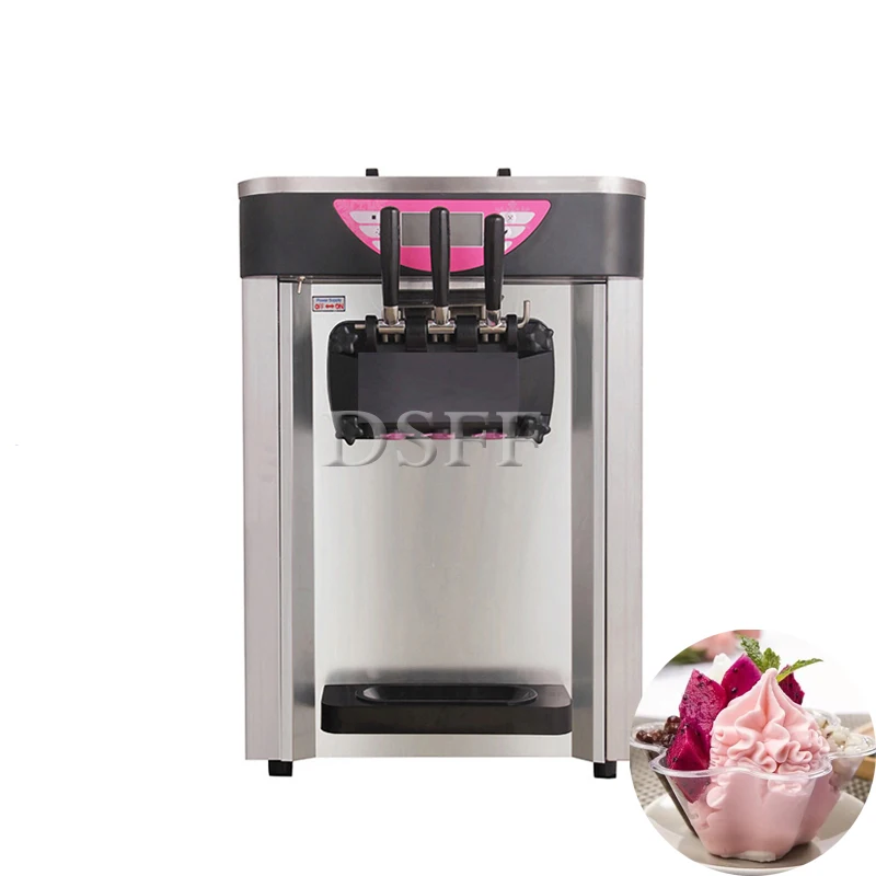 

Commercial Three Flavor Ice Cream Machine, Small Frozen Yogurt Machine