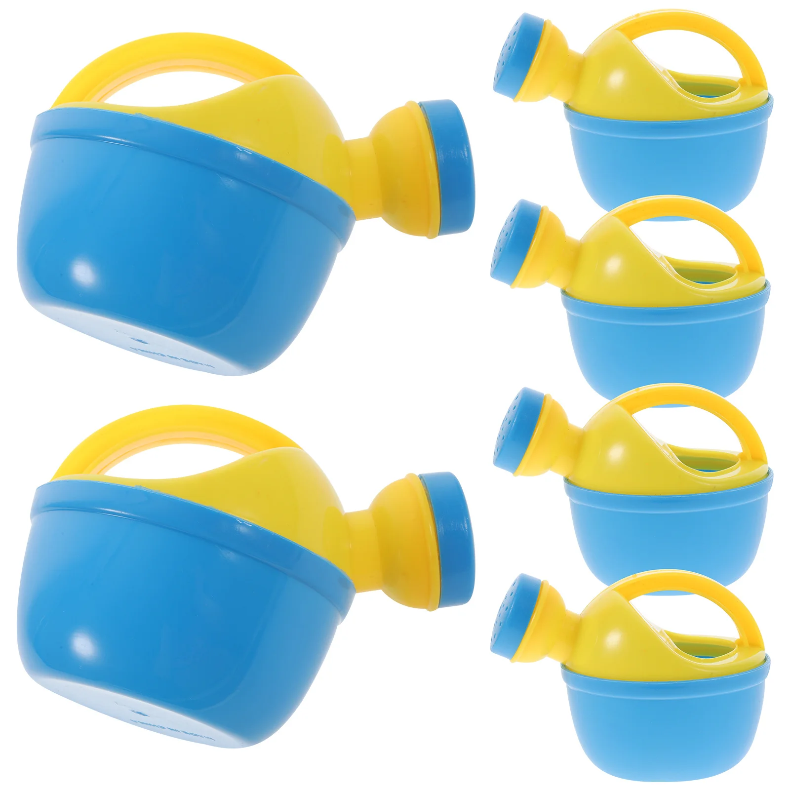 6개입 어린이 목욕 꽃 모양 플라스틱 물뿌리개 아기 샤워 욕조 놀이 스프링클러 물놀이 시간 어린이 교육용