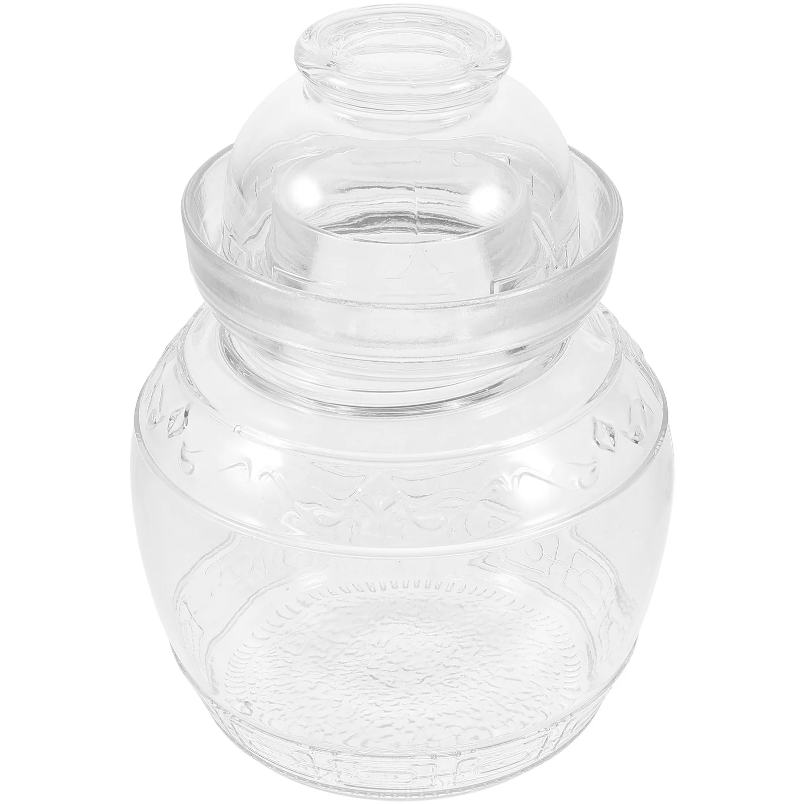 

1Pcs Fermentation Jar Clear Glass Kitchen Pickle Can with Tight Seal Large Capacity Food Storage Jar Bpa Free Safe Material