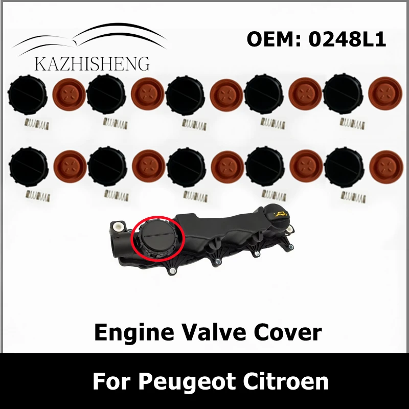 

0248L1 10Pcs Engine Valve Cover 0248.L1 for Peugeot 206 307 308 407 Citroen 1.6 HDI Berlingo C2 C3 C4 C5 Xsara