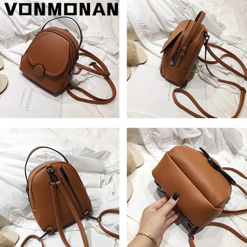 Mini sac à dos en cuir doux au toucher pour femme, petit sac à dos multifonctionnel, sac initié pour femme, sac à main pour fille, mode de créateur, nouveau