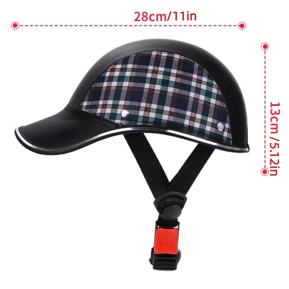 Light Baseball Cap Style Bicycle Helmet Safety Hard Motorcycle Half Helmet Half Face Anti-UV Cycling Helmet Scooter view 6