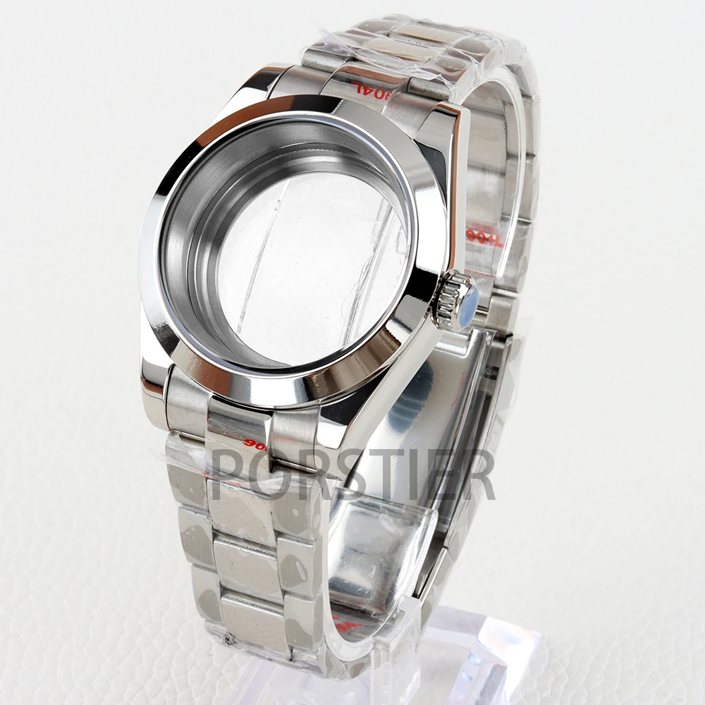 Silver 36mm/39mm Nh35 Case Solid 316L Stainless Steel Jubilee/Oyster Bracelet for Datejust Nh35 NH36 Movement 29.5mm Dial Parts