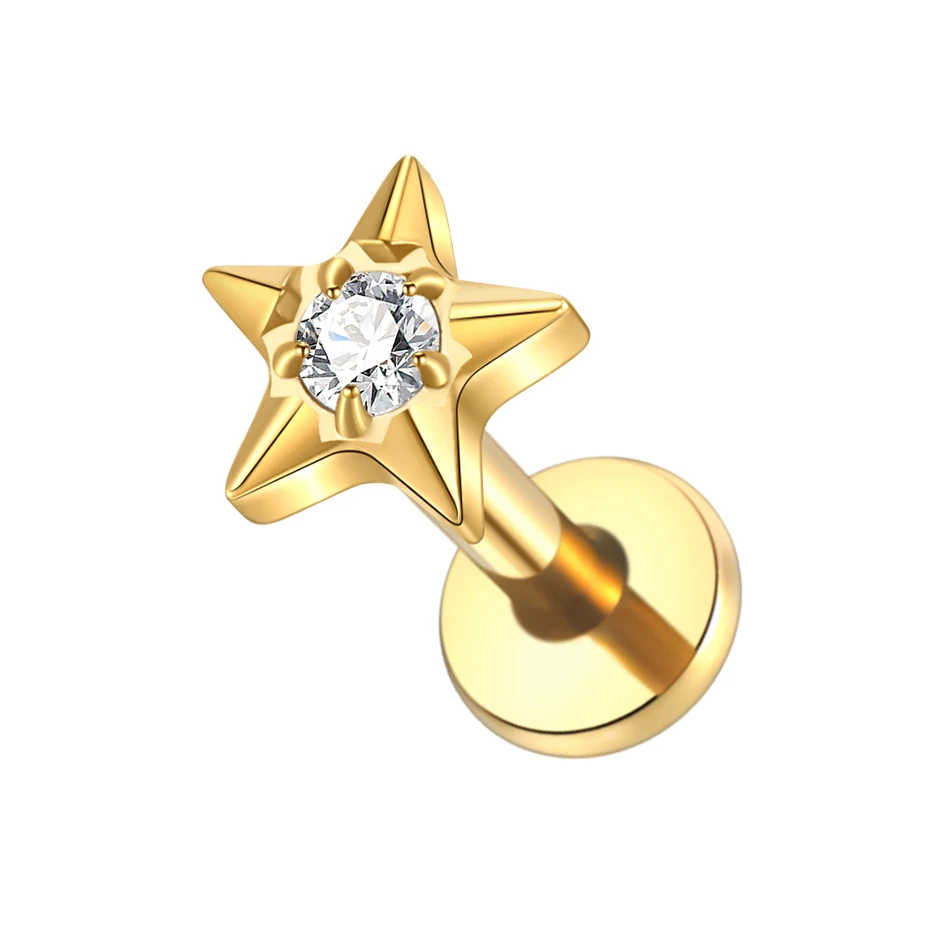 G23 Titanium Ear Tragus Cartilage Helix Piercing Stud