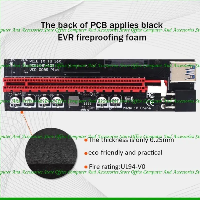 U55C Vollgeschwindigkeit PCI 1x bis 16X Riser Cable Graphics Card Extension Kabel PCI für Express Riser Abtender für GPU Minin